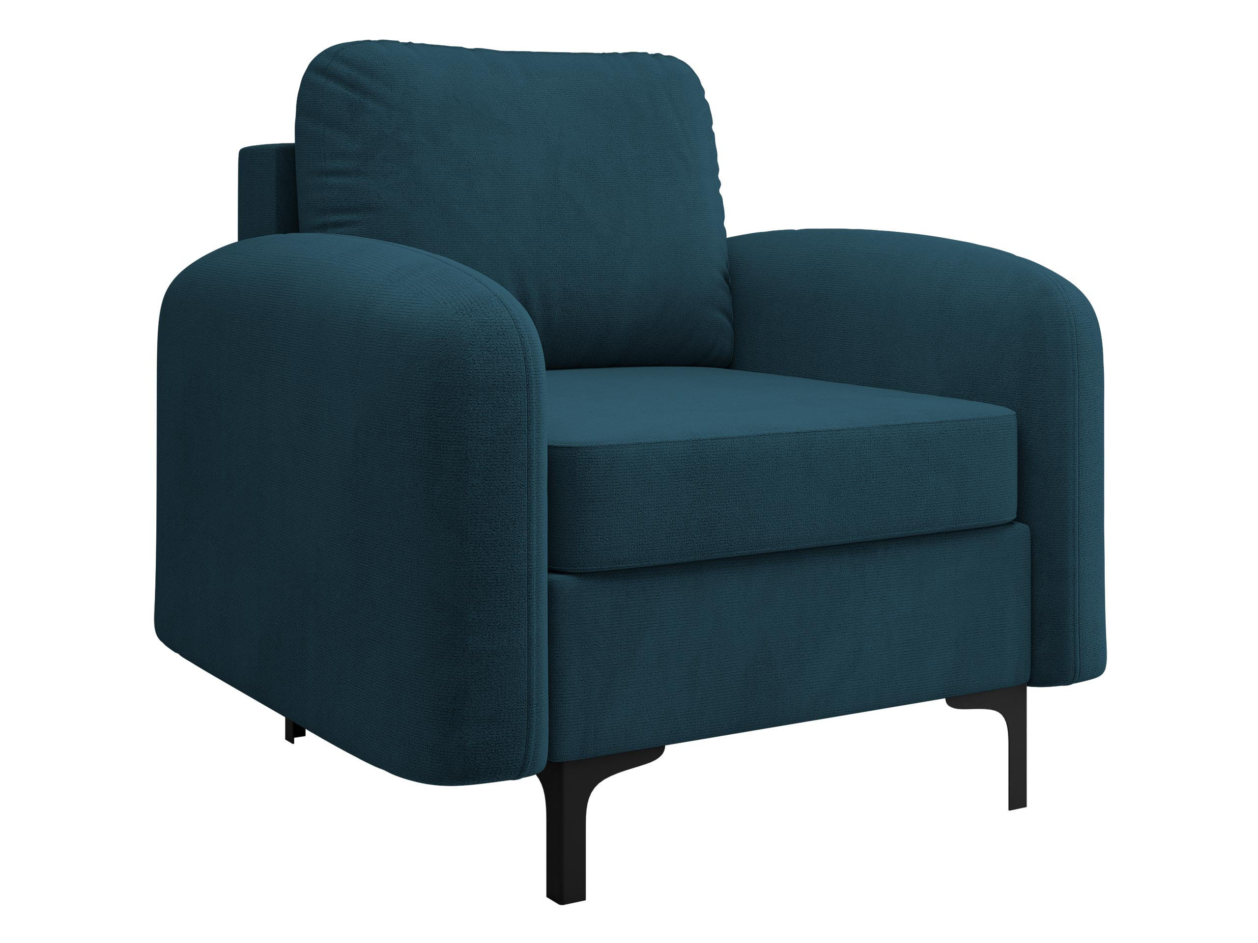 SESSEL Venice - Blau/Schwarz, Holz/Textil (94/96/92cm) - MIRJAN24