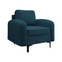 SESSEL Venice - Blau/Schwarz, Holz/Textil (94/96/92cm) - MIRJAN24