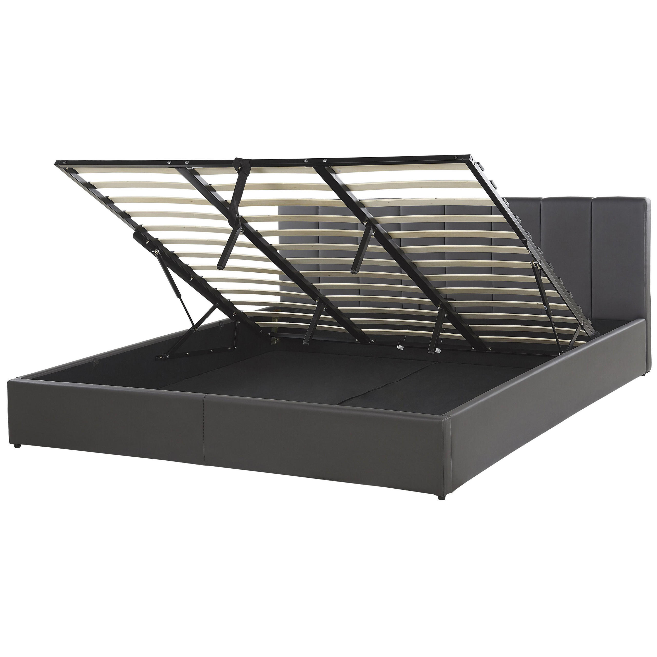 BETT 180/200cm Dunkelgrau Dreux - Dunkelgrau, Textil (180/200cm) - Beliani