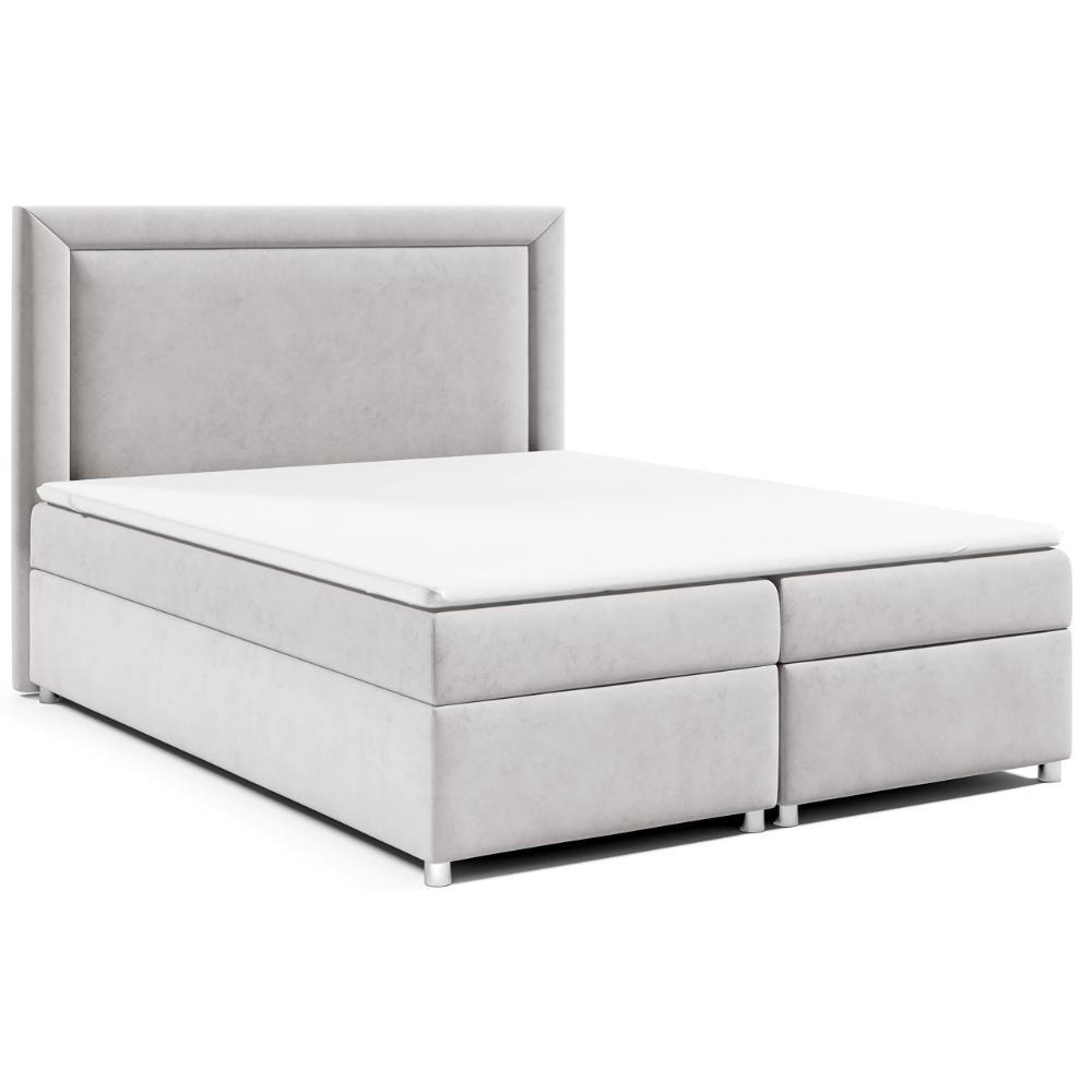 BOXBETT mit Bettkasten Trinity K-3 Bonellfederkern - Silberfarben, Holz/Holzwerkstoff (140/200cm) - Best For Home