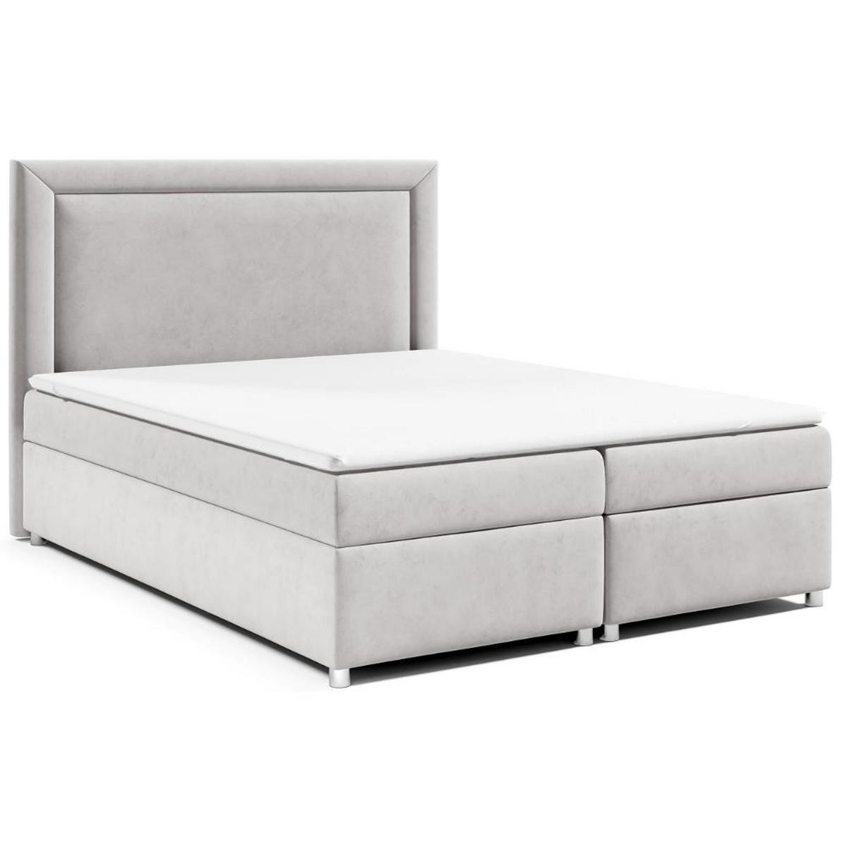 BOXBETT mit Bettkasten Trinity K-3 Bonellfederkern - Silberfarben, Holz/Holzwerkstoff (140/200cm) - Best For Home