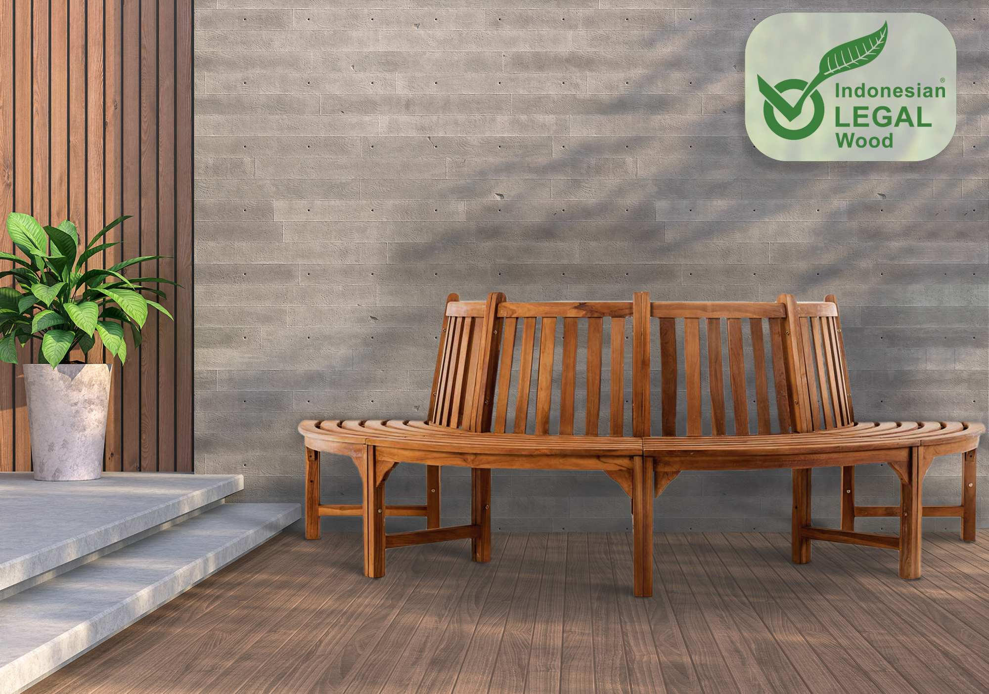 GARTENBANK 250/125 cm Holz teak - Teakfarben, Holz (250/92/125cm) - CLP
