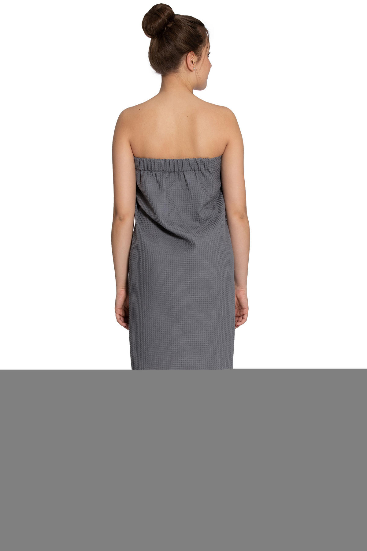 BADEMANTEL, Universalgröße, 100% Baumwolle, Grau - Anthrazit, Textil (Einheitsgrößecm) - Zollner