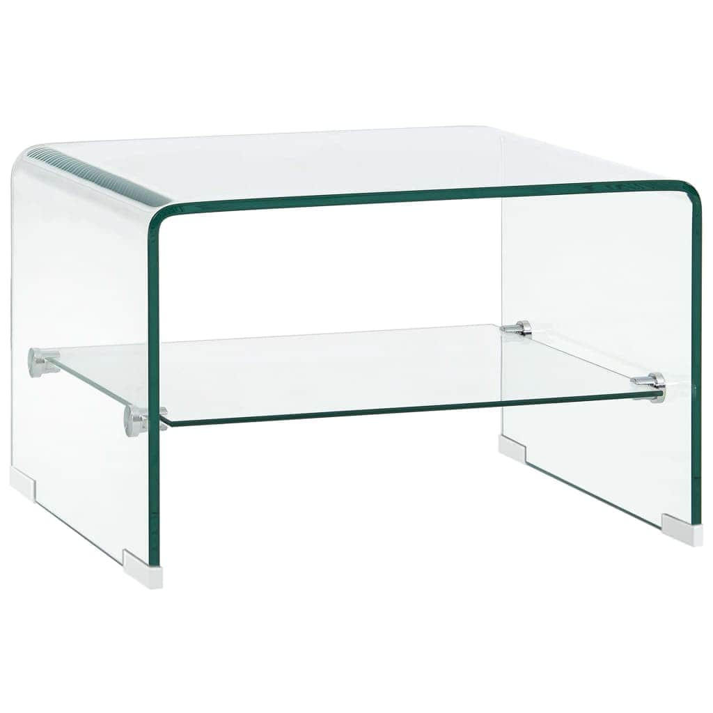 COUCHTISCH Transparent 50/45/33 Cm Hartglas - Klar, Glas (50/45/33cm) - vidaXL