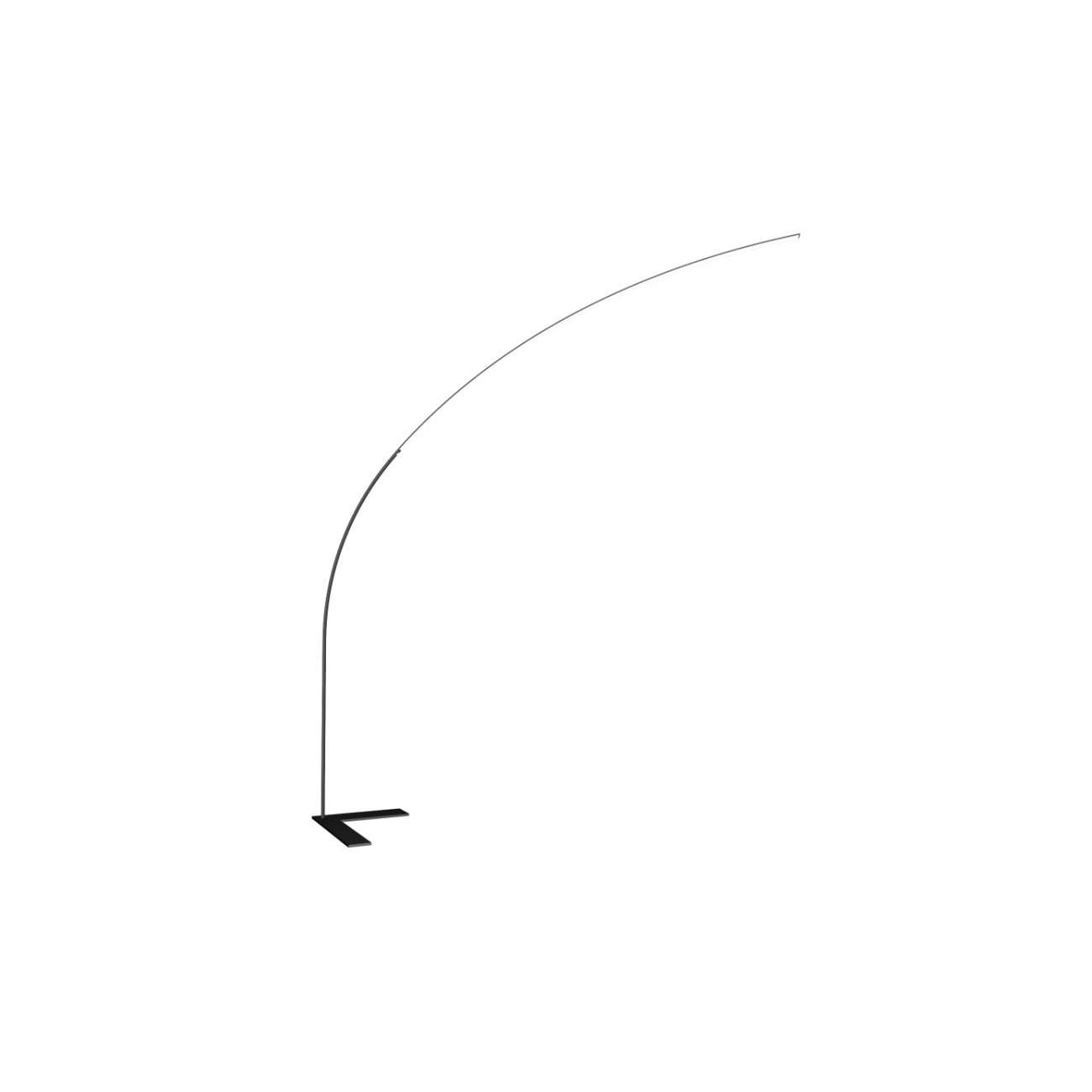 STEHLEUCHTE Avellino, Schwarz, 200cm, Dimmbar - Schwarz, Metall (200/200/200cm) - KOSILUM