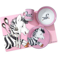 KINDERGESCHIRR Happy Zoo Zebra 8er Set - Pink, Keramik (1/1/1cm) - Ritzenhoff Breker
