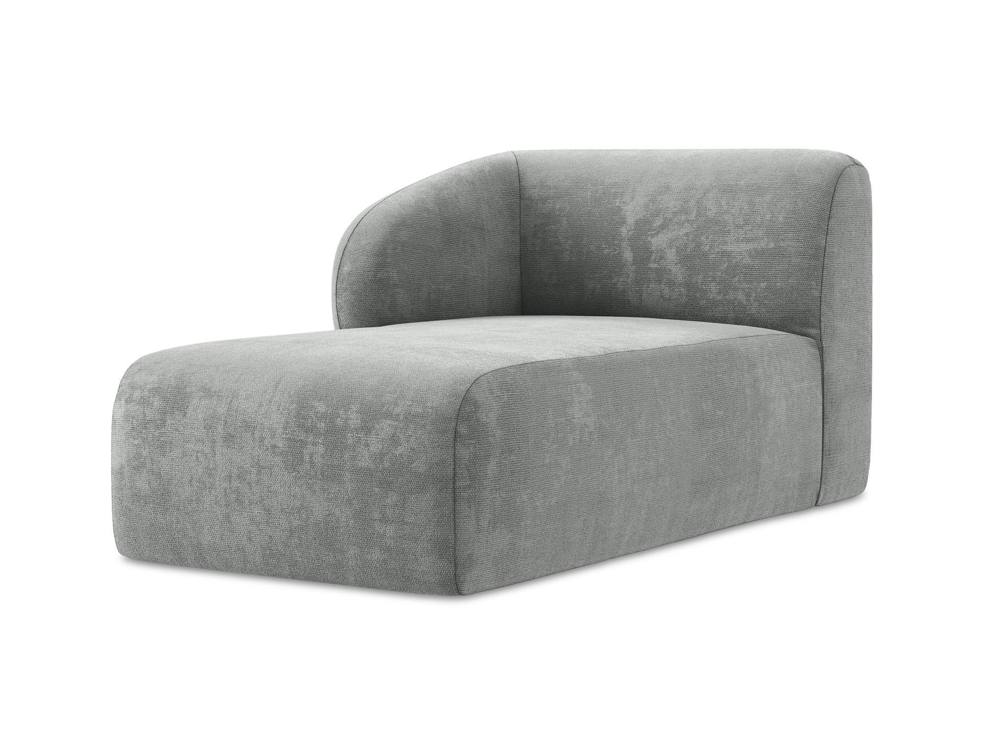 SOFAELEMENT Links Chenille Stoff Grau - Schwarz/Grau, Holzwerkstoff/Kunststoff (91/75/166cm) - Makamii