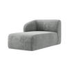 SOFAELEMENT Links Chenille Stoff Grau - Schwarz/Grau, Holzwerkstoff/Kunststoff (91/75/166cm) - Makamii