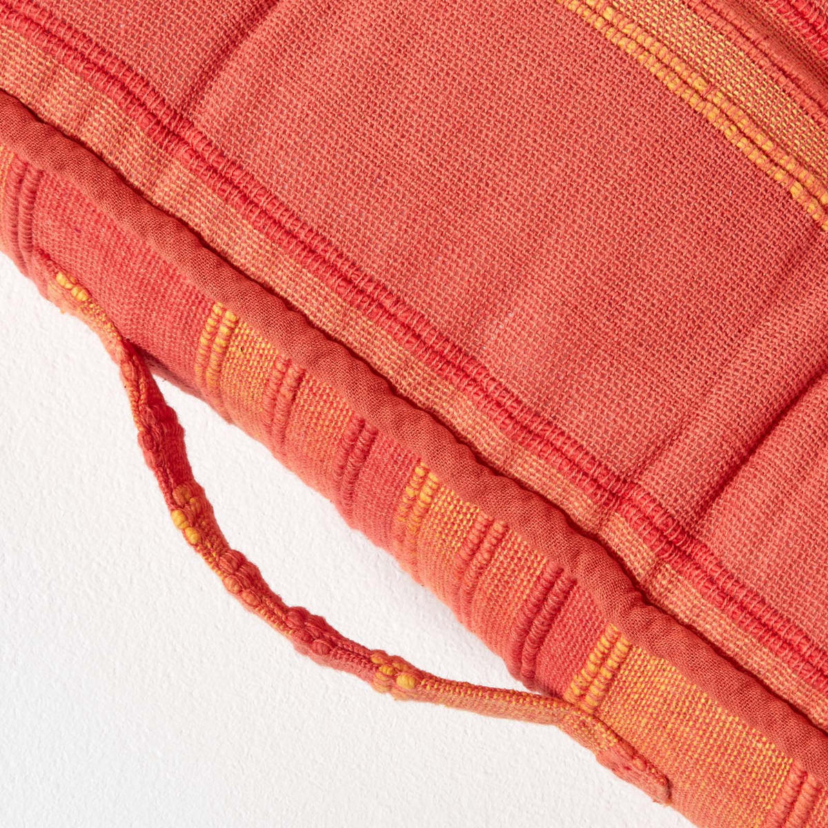 SITZKISSEN Morocco terracotta gestreift 40/40/8 cm - Terra cotta, Textil (40/40/8cm) - Homescapes