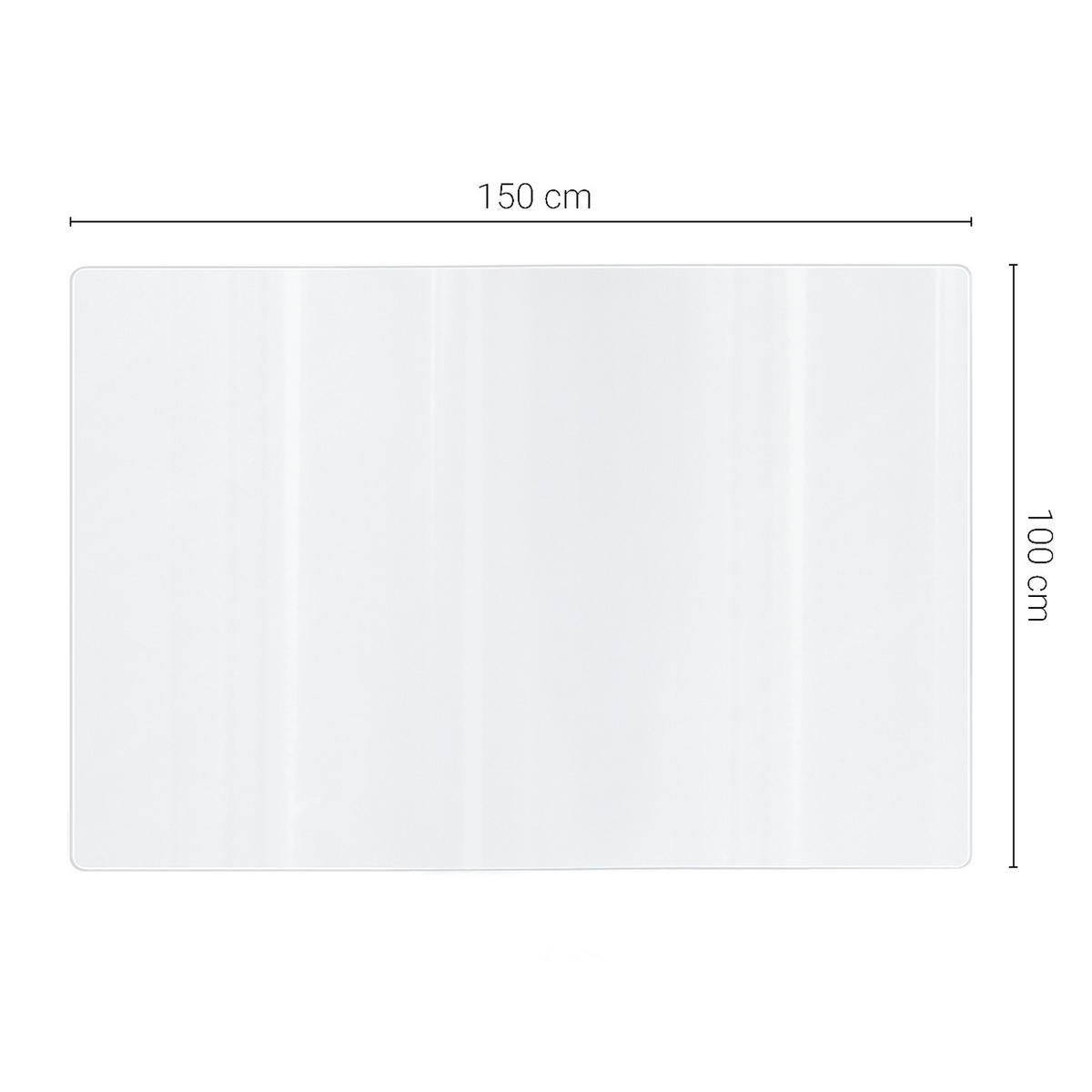 SCHUTZUNTERLAGE 150 x 100 cm – Transparente – Schutzmatte - Transparent, Kunststoff (0.2/100/150cm) - TULUP