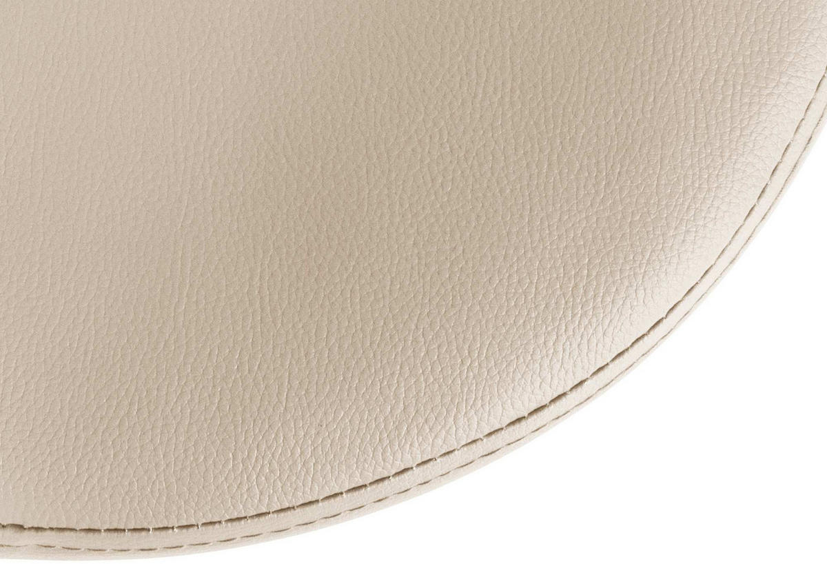BARHOCKER Lederlook creme - Creme/Schwarz, Textil/Metall (38.5/60/38.5cm) - CLP