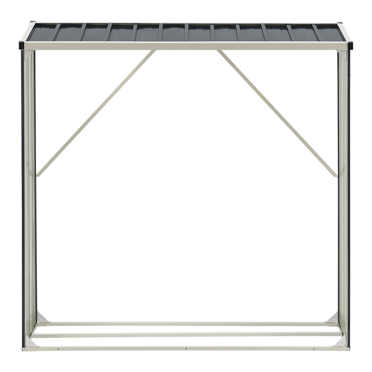 BRENNHOLZUNTERSTAND Kalmar - Anthrazit, Metall (155/157/45cm) - casa.pro