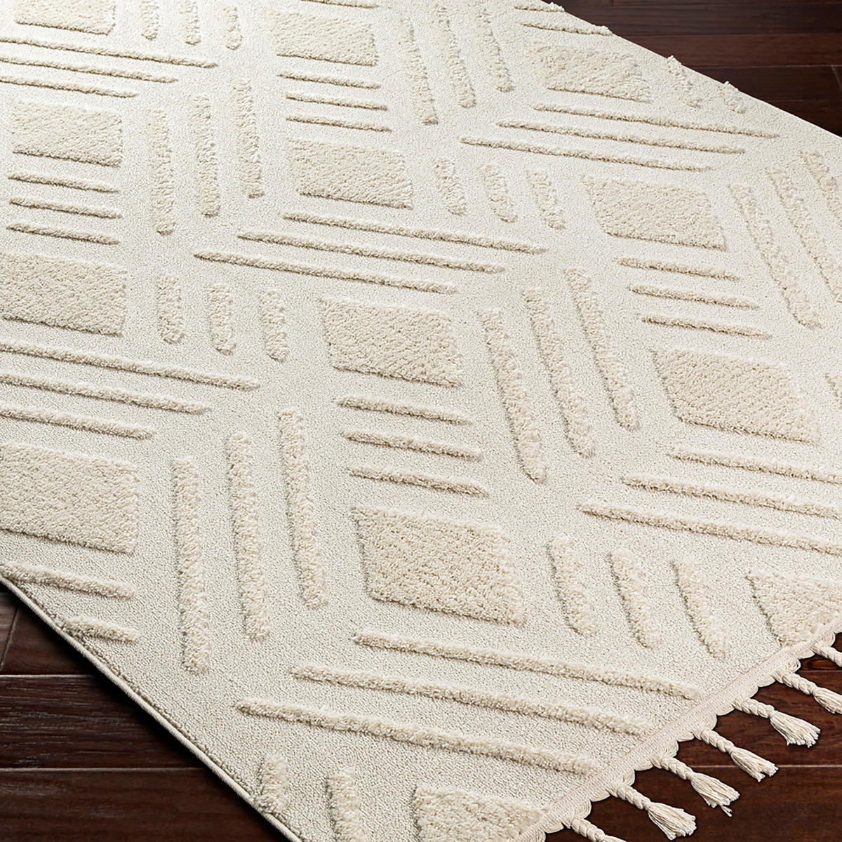 KURZFLORTEPPICH Selene 160/213 cm Elfenbein - Weiß, Textil (160/213cm) - LIVABLISS
