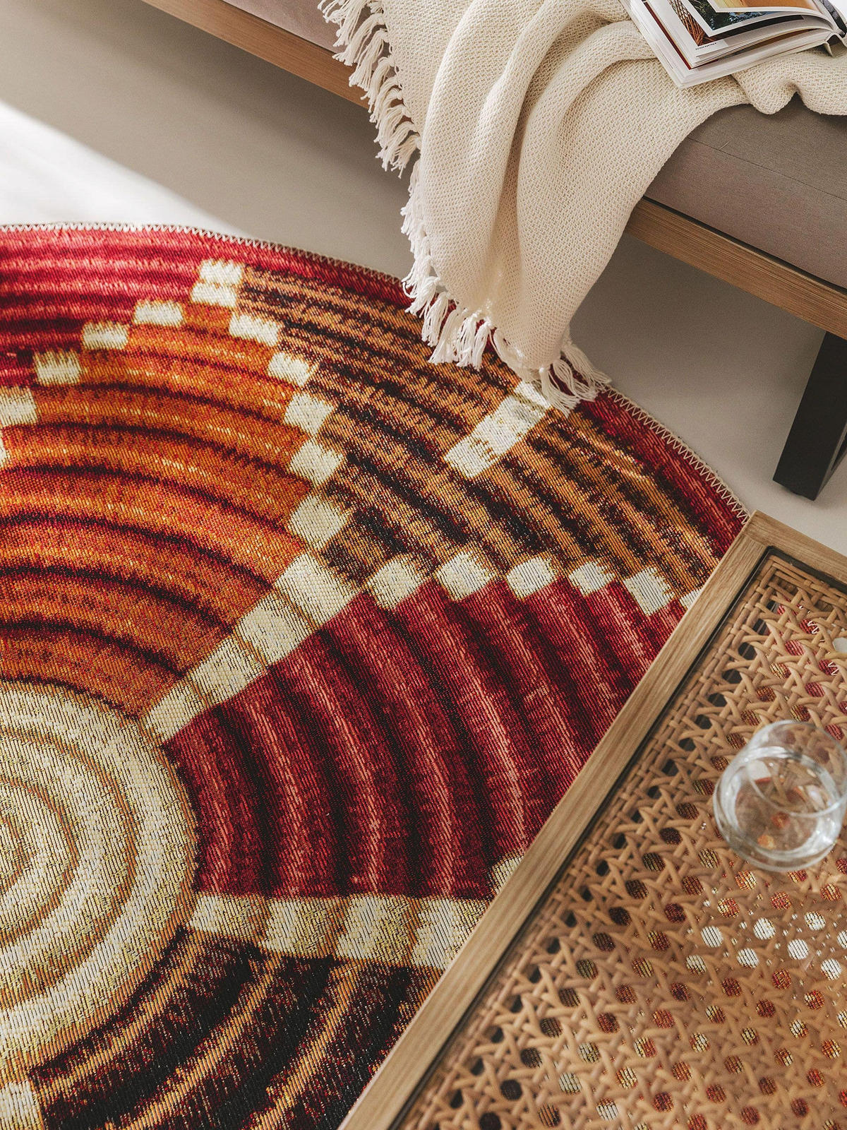 OUTDOORTEPPICH rund Kenya Multicolor ø 160 cm rund - Multicolor, Textil (160/160cm) - benuta Nest