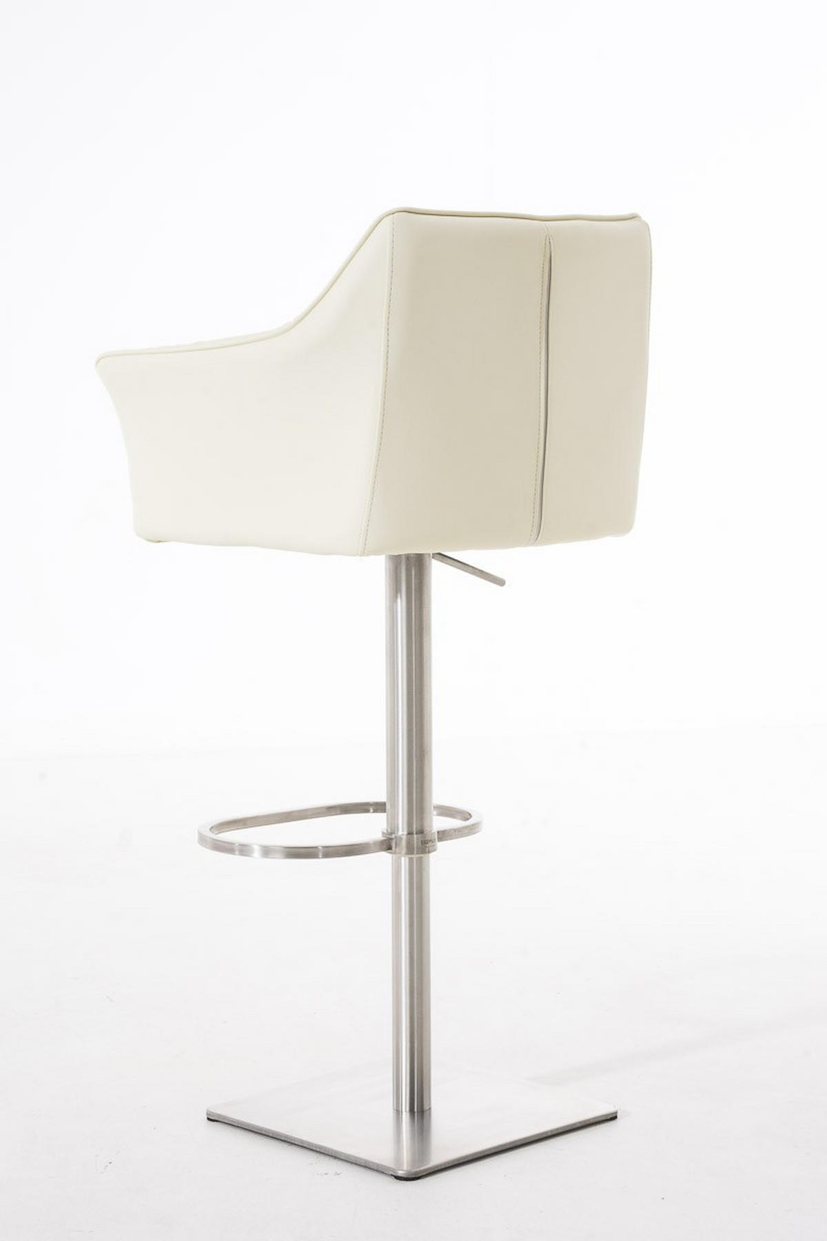 BARHOCKER Damaso 88x64x45 cm Creme - Creme, Leder (64/88/45cm) - furnicato