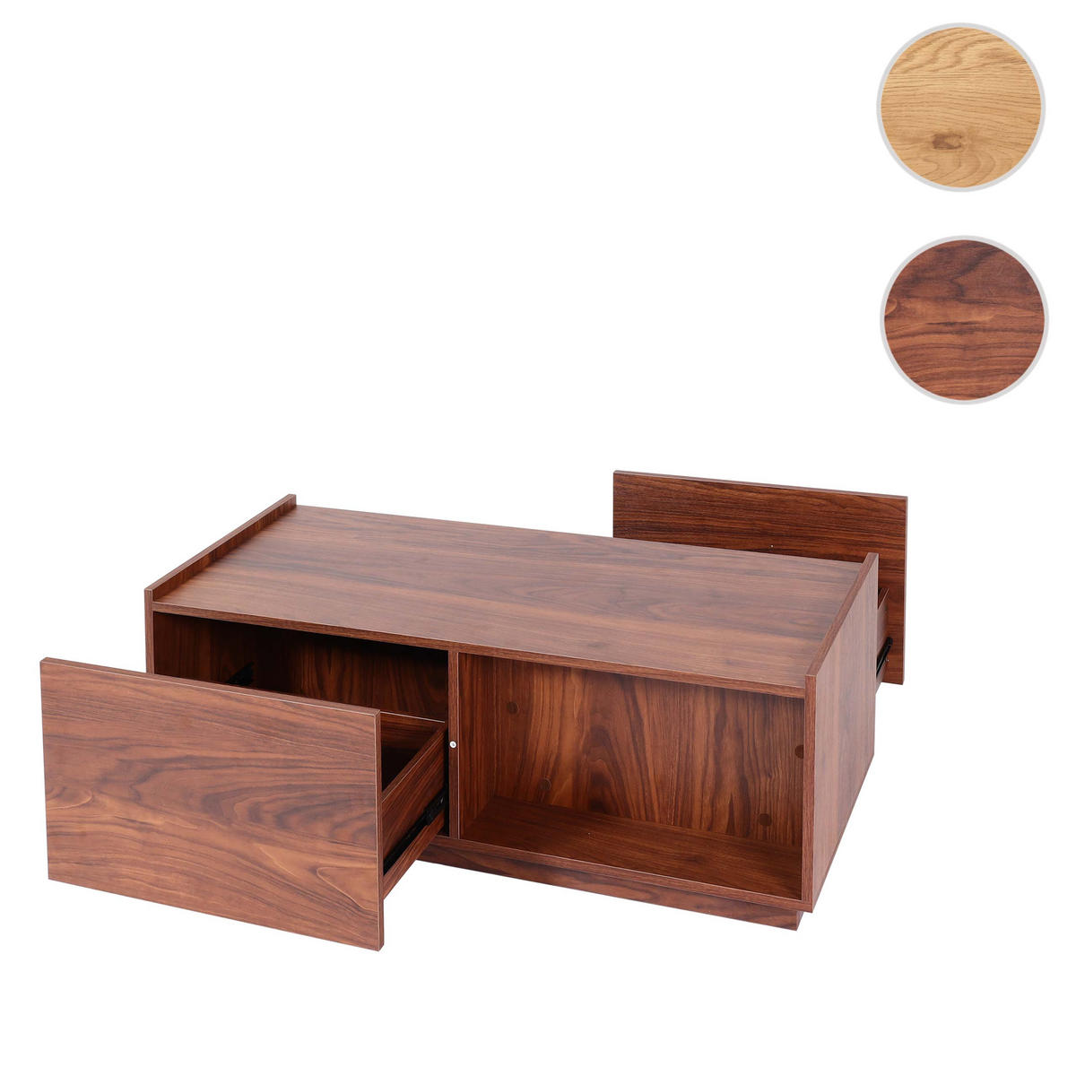 COUCHTISCH rechteck Walnuss Dekor - Walnussfarben, Holz (50/110/40cm) - MCW