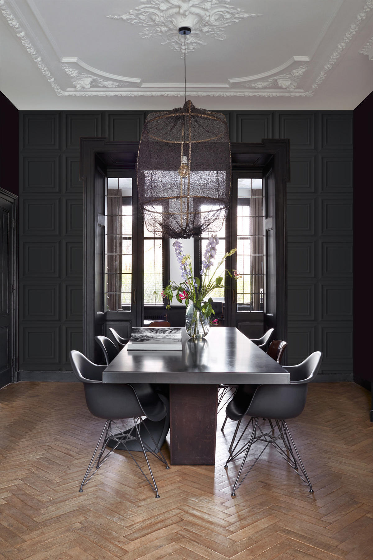 TAPETE Holzwandverkleidung 53 cm x 10.05 m - Schwarz, Papier (53/1000cm) - Origin Wallcoverings