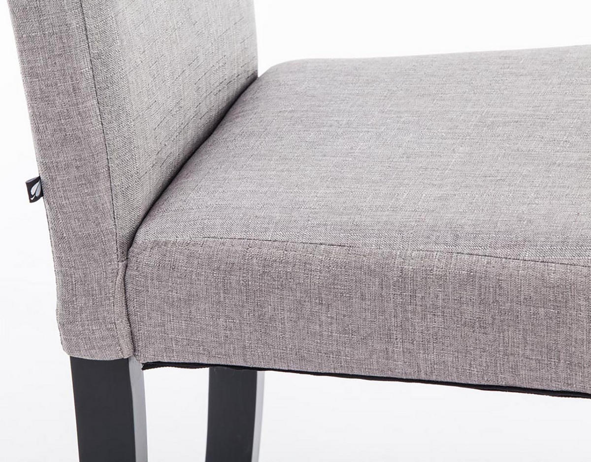 ESSZIMMERSTUHL Ines Stoff, Gestell Holz Schwarz Hellgrau - Schwarz/Grau, Holz/Textil (41/91/47cm) - TPFLiving