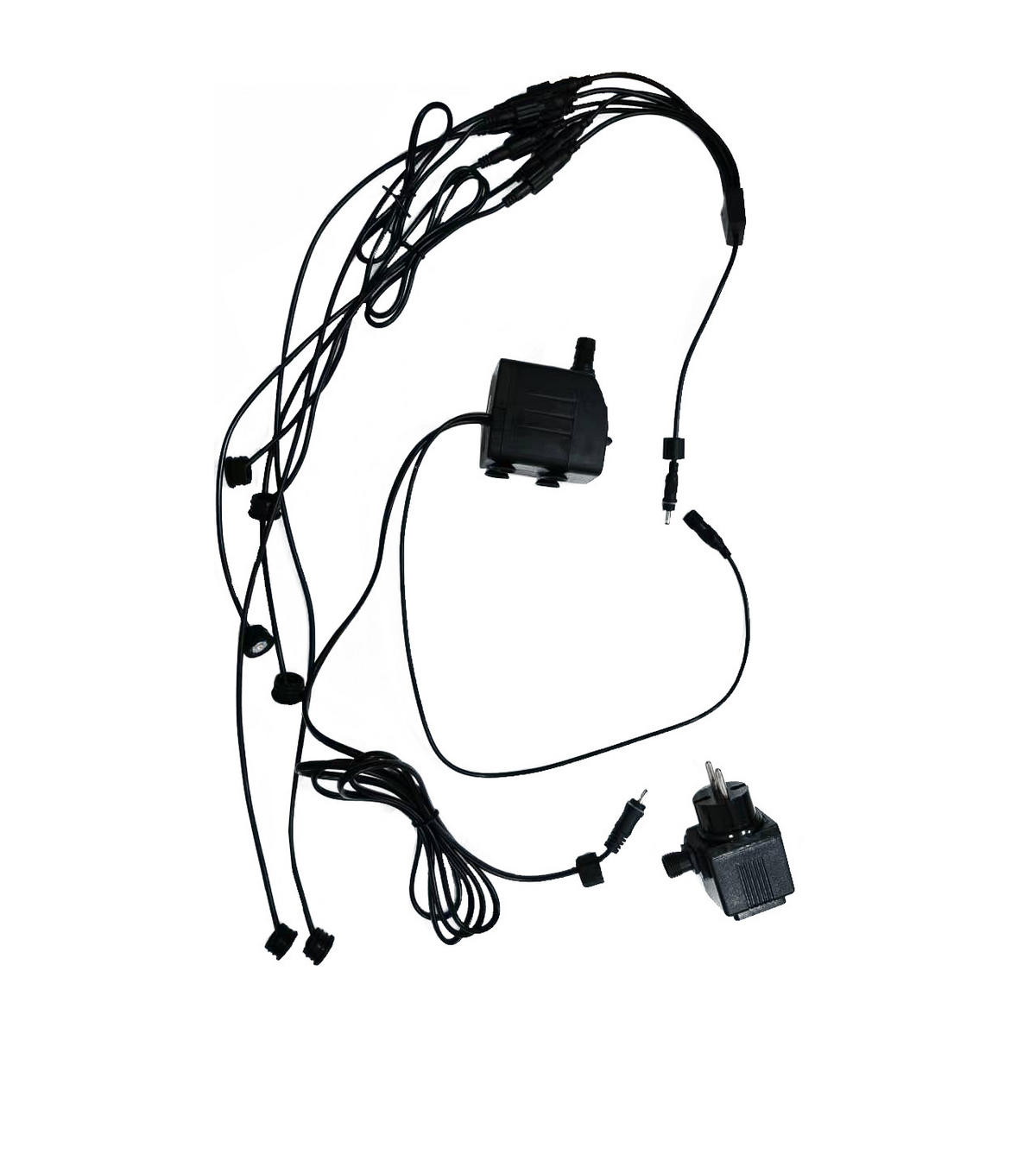 GARTENBRUNNEN, LED-Beleuchtung, Kunststein, Wasserspiel, Grau - Grau, Naturmaterialien (46/36/90cm) - FLIEKS