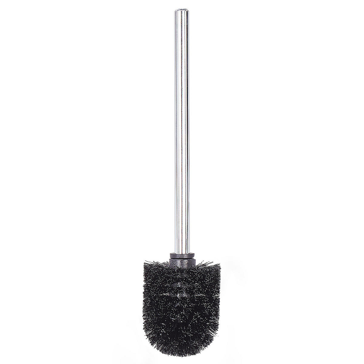 TOILETTENPAPIERHALTER mit Bürste Metall Silber Sarto - Silberfarben, Metall (28/78/20cm) - Beliani