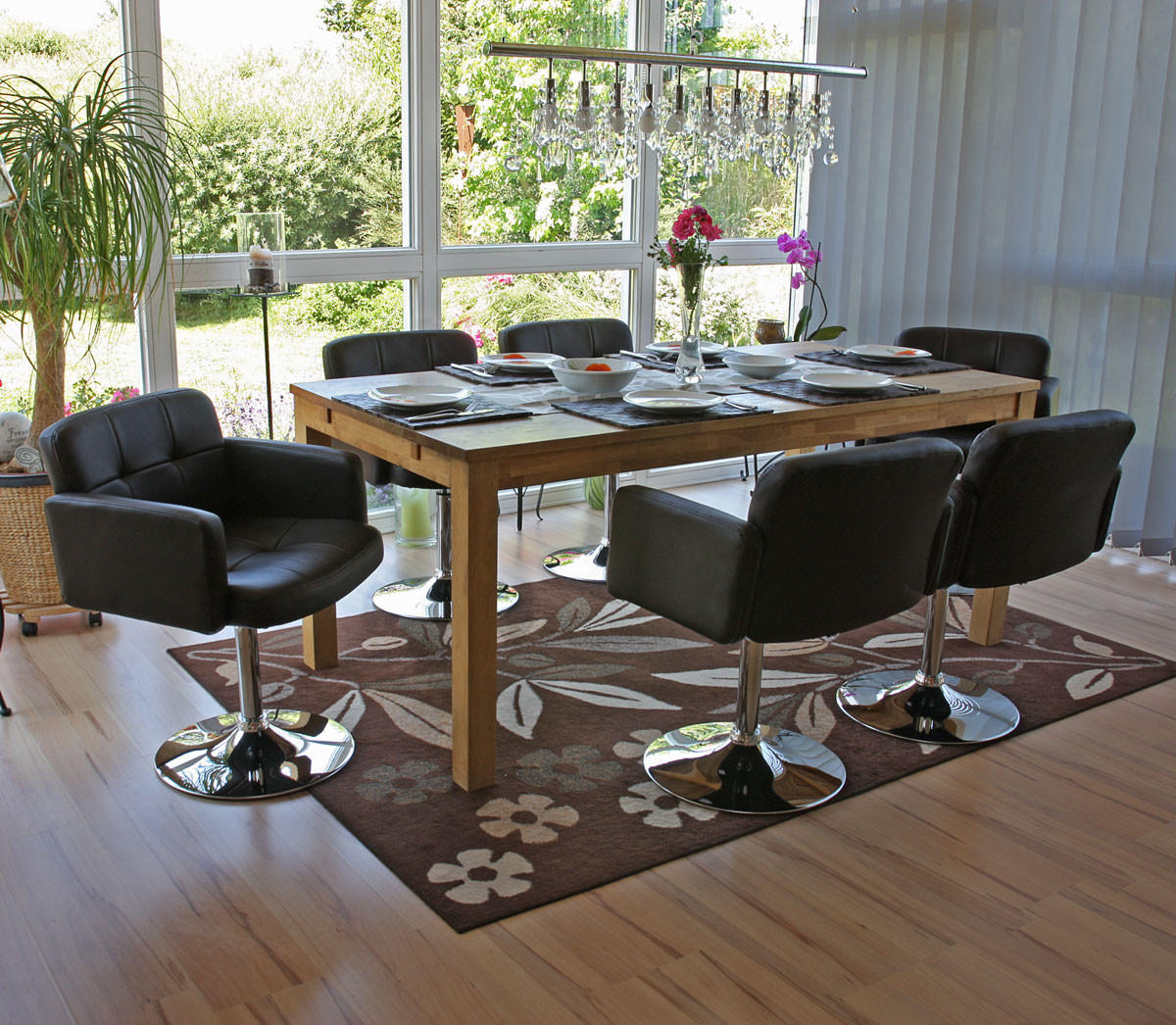 ESSZIMMERSTUHL Braun 6er-Set - Braun, Textil (60/80/55cm) - MCW