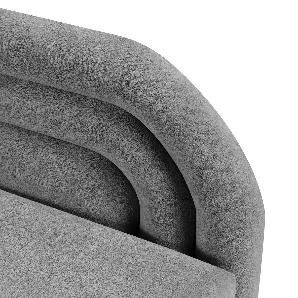 POLSTERBETT Cobi, Eckbett 80x200 cm mit Bettkasten, Hellgrau, Links - Hellgrau, Textil (80/200cm) - Beautysofa