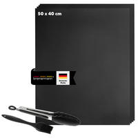GRILLMATTEN-SET, schwarz - Schwarz, Kunststoff (50/5.5/40cm) - bremermann