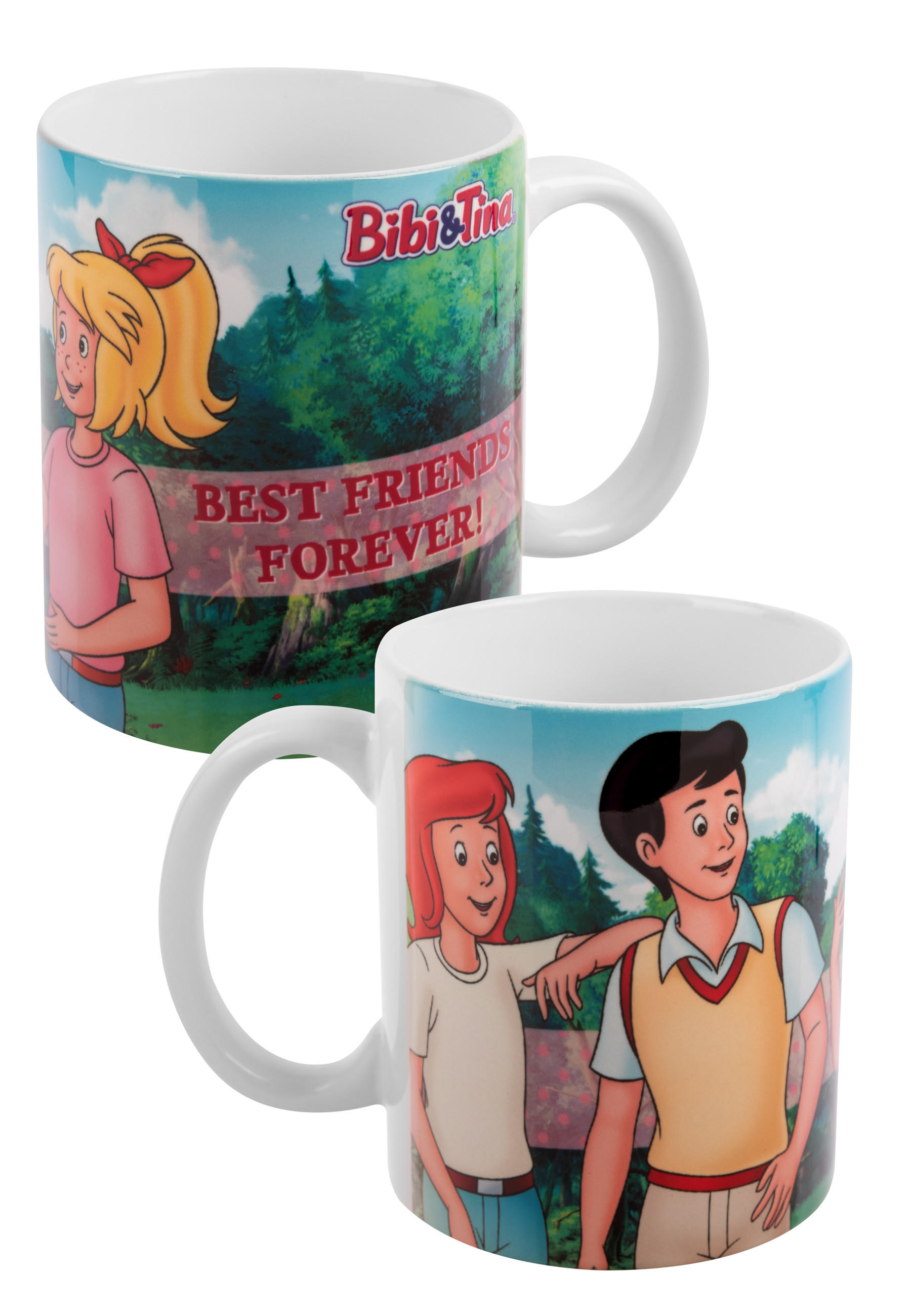 BECHER Bibi & Tina Best Friends Mehrfarbig 320 ml - Multicolor, Keramik (0.32L) - United Labels
