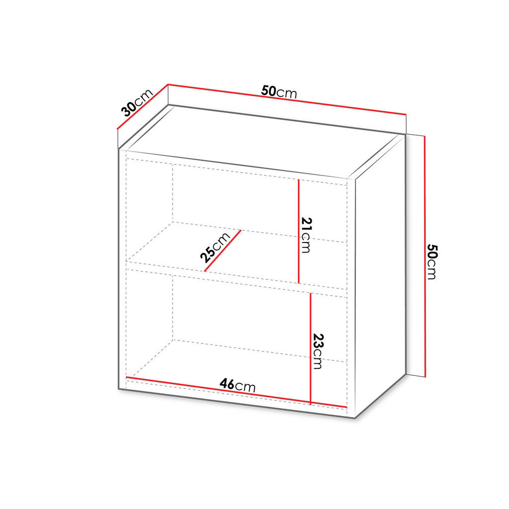 Thumbnail - Mirjan24 Hängevitrine, Kaschmir, Holzwerkstoff, Rechteckig, 50x50x30 cm, Wohnzimmer, Wohnwände, Vitrinenschränke