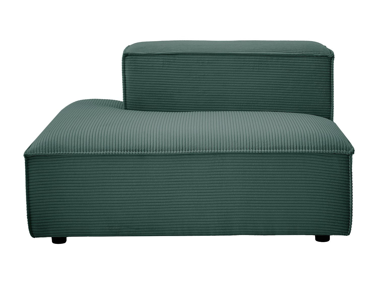 RECAMIERE ohne Schlaffunktion - 1 Person - samt - grün Ruzolo - Grün, Textil (120/67/105cm) - Vente-Unique