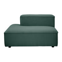 RECAMIERE ohne Schlaffunktion - 1 Person - samt - grün Ruzolo - Grün, Textil (120/67/105cm) - Vente-Unique