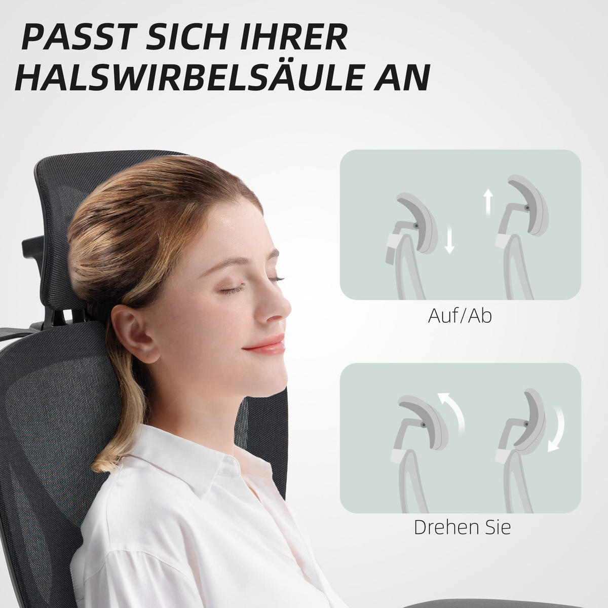 BÜROSTUL, Ergonomischer Schreibtischstuhl - Schwarz, Kunststoff (70/130/71cm) - HOMCOM