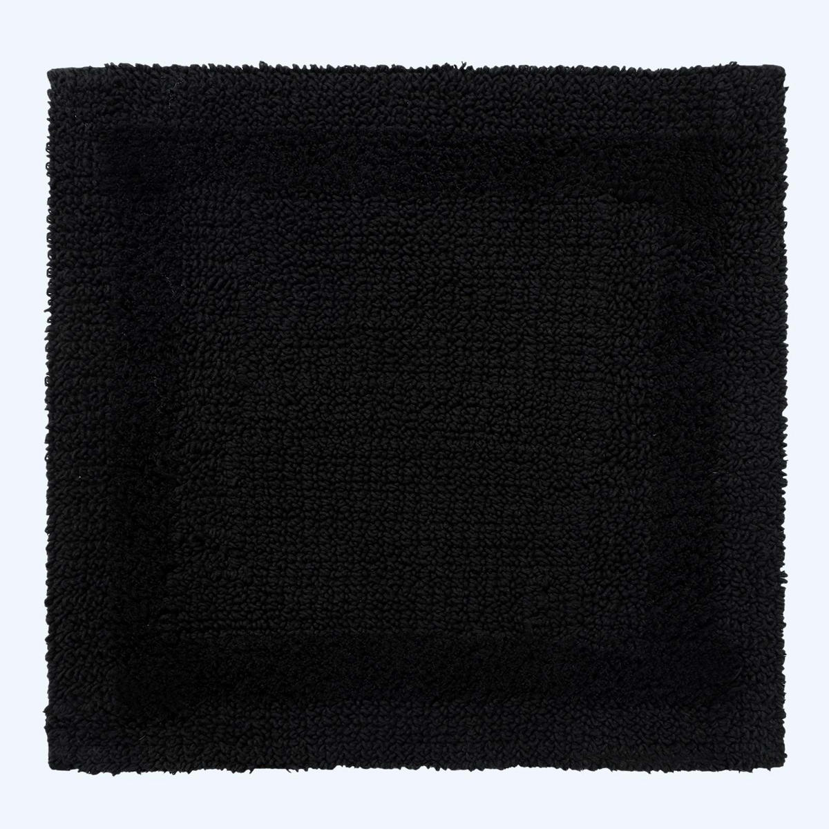 DUSCHVORLEGER 50/50 cm, 100% Baumwolle, wendbar - Schwarz, Textil (50/50cm) - Homescapes