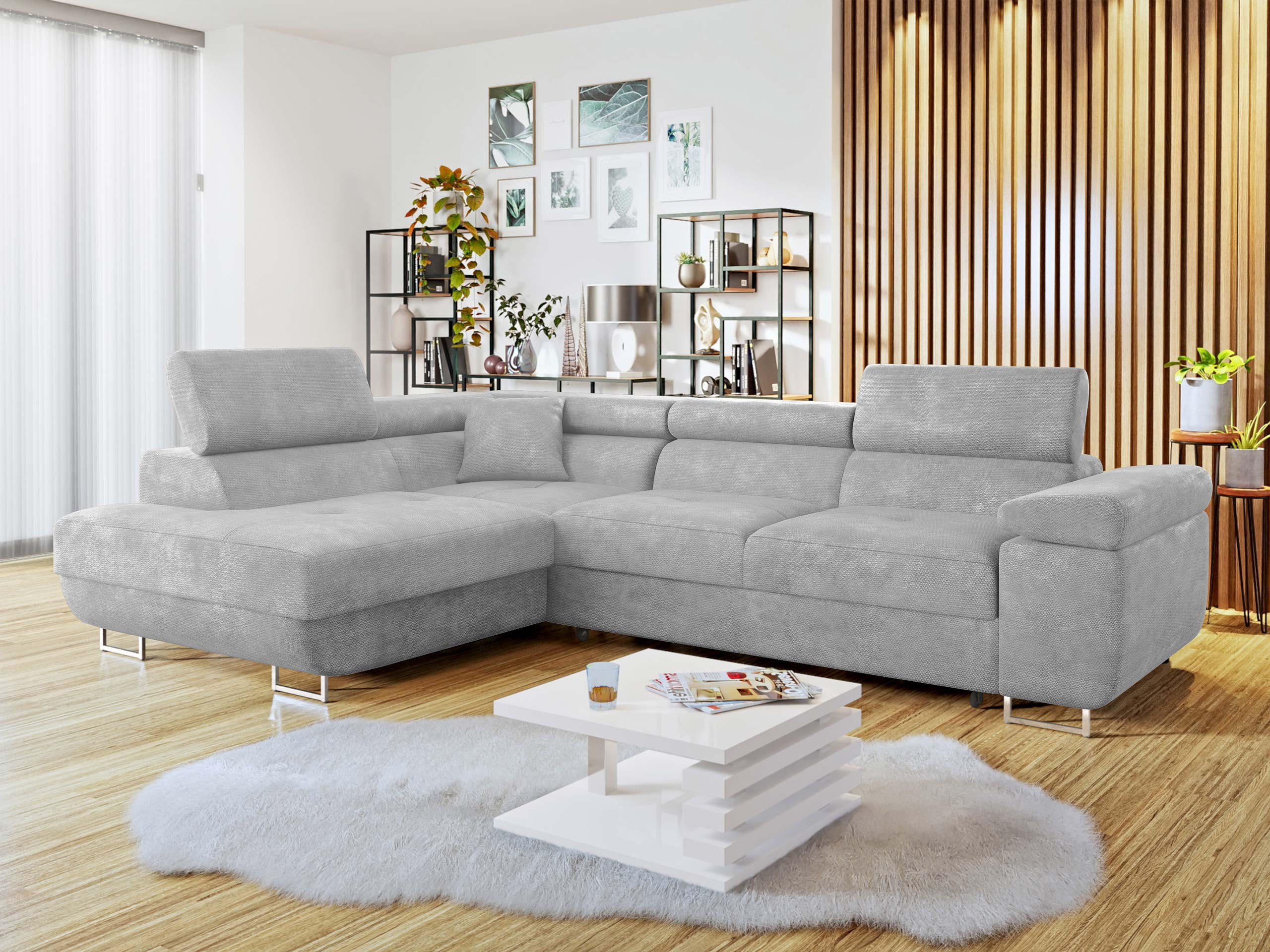 Thumbnail - Mirjan24 Ecksofa, Greige, Textil, 5-Sitzer, links montierbar,Rechteckig, 274x203 cm, Wohnzimmer, Sofas & Couches, Wohnla...