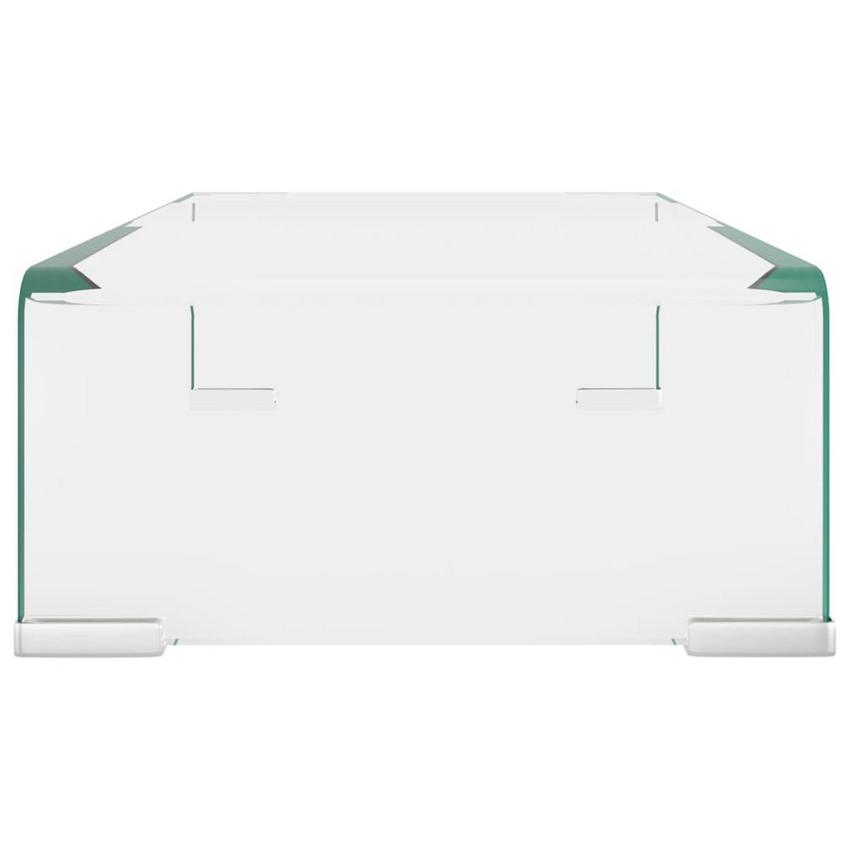 TV-TISCH/BILDSCHIRMERHÖHUNG Glas Transparent 40/25/11 Cm - Klar, Glas (40/25/11cm) - vidaXL