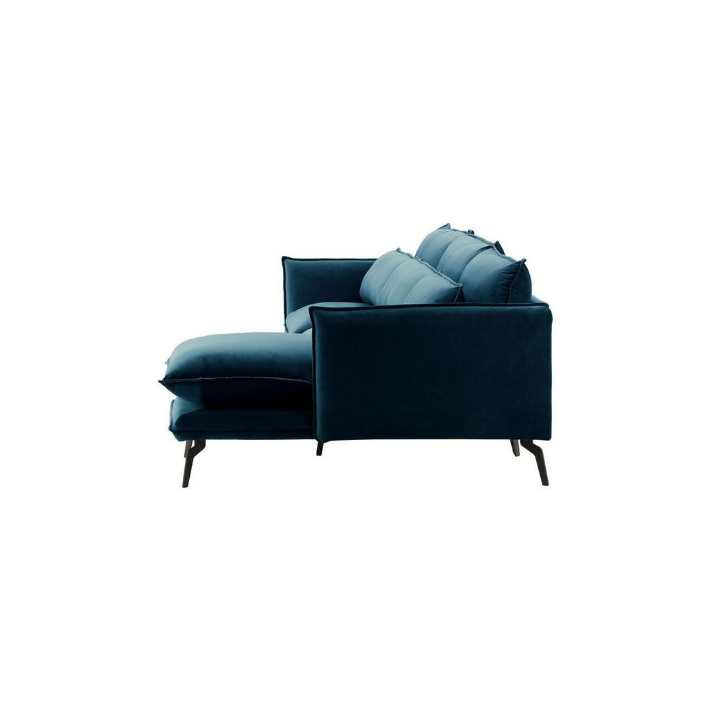 Thumbnail - Ecksofa, Dunkelblau, Textil, 4-Sitzer, L-Form, Ottomane rechts, 278x160 cm, Wohnzimmer, Sofas & Couches, Wohnlandschafte...