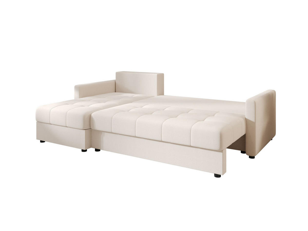 ECKSOFA MOS L BIS Cosmic 10 Links mit Schlaffunktion - Beige, Textil (220/143cm) - Bedante