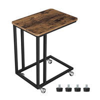 BEISTELLTISCH auf Rollen - Braun, Metall (35/50/61cm) - A2A Home