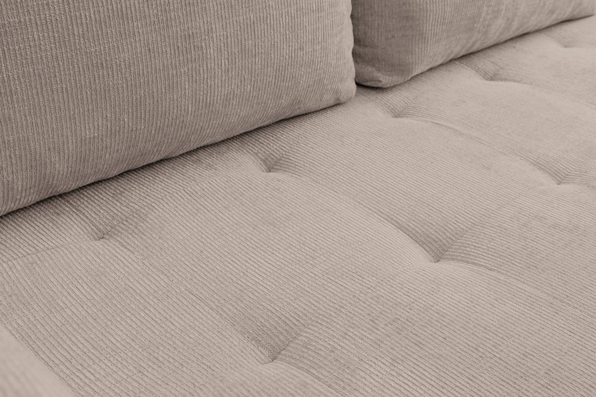 ECKSOFA Lucky in L-Form mit Schlaffunktion und Bettkasten, Farbe: Braun, Strukturstoff, Ottomane Links oder Rechts - Braun, Textil (275/160cm) - VENASI MÖBEL