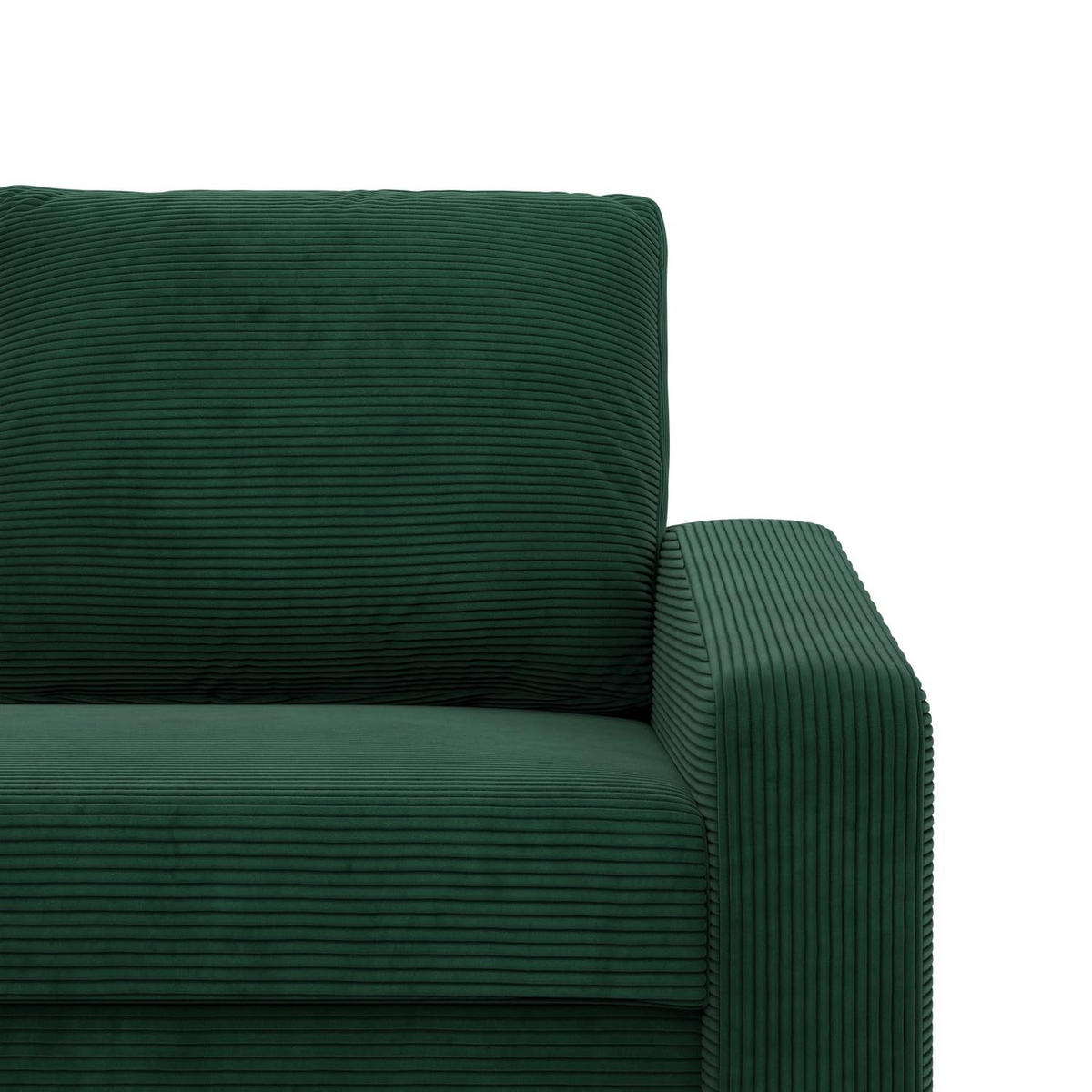 SOFA 3-SITZER MIT SCHLAFFUNKTION NEO, Cord - Dunkelgrün - Grün, Textil (220/92/92cm) - Mebligo
