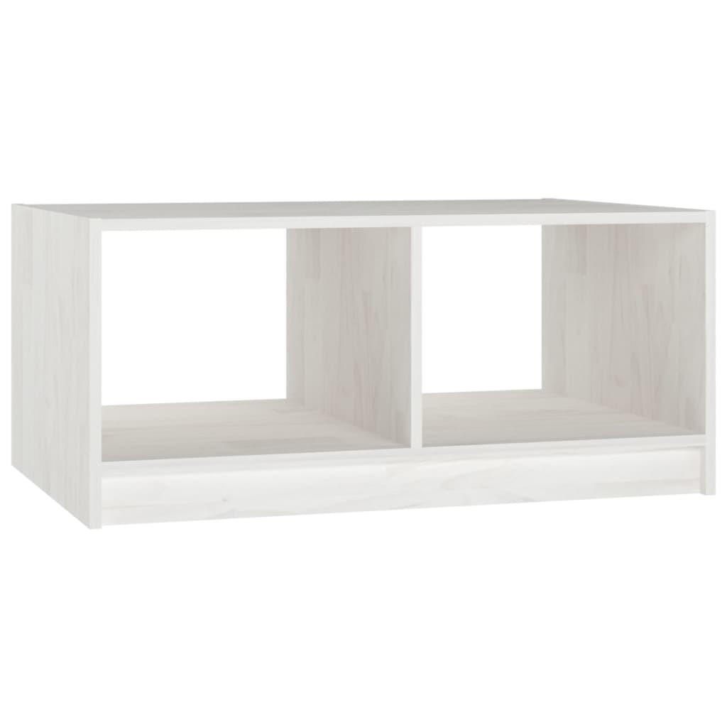 COUCHTISCH Weiß 75x50x33,5 cm Massivholz Kiefer - Weiß, Holz (75/50/33.5cm) - furnicato