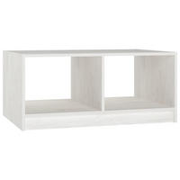 COUCHTISCH Weiß 75x50x33,5 cm Massivholz Kiefer - Weiß, Holz (75/50/33.5cm) - furnicato