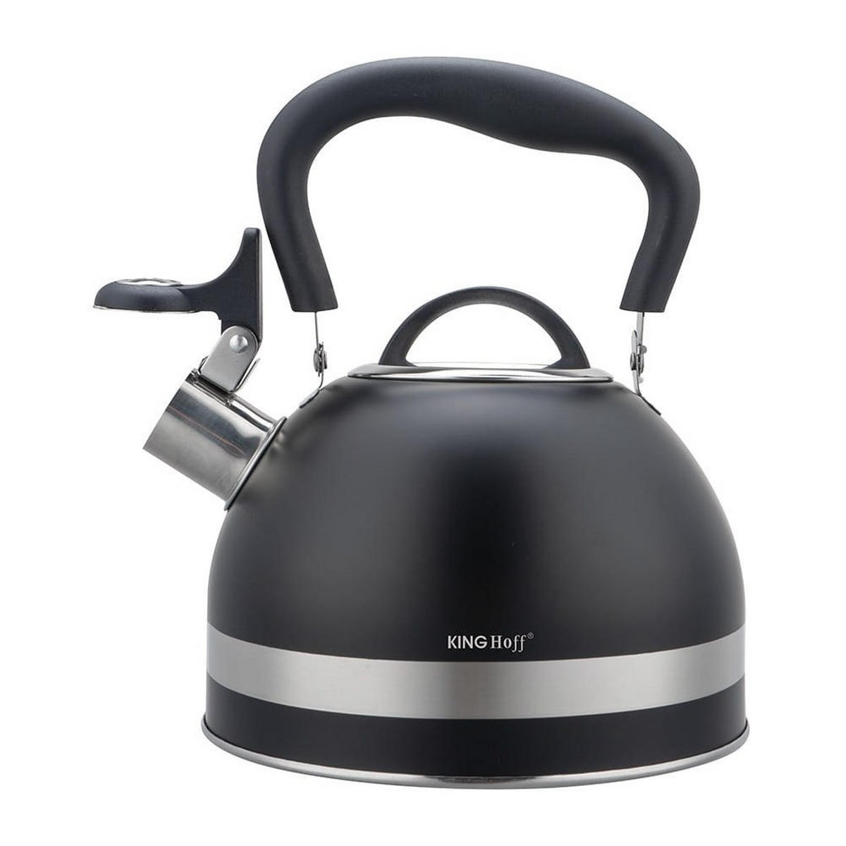 WASSERKESSEL Schwarz 22/18/23 cm KH1858 - Schwarz, Metall (22cm) - Kinghoff 
