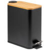 ABFALLEIMER, schwarz - Schwarz, Metall (14/28.5/30cm) - bremermann