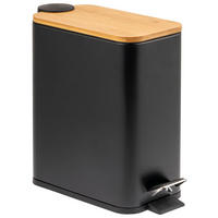 ABFALLEIMER, schwarz - Schwarz, Metall (14/28.5/30cm) - bremermann