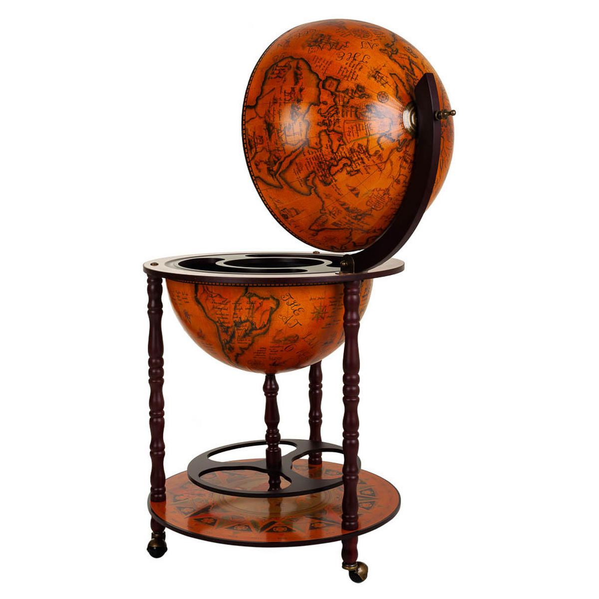 WEINREGAL, braun, 56x55x5cm - Braun, Holz (55.5/93.5/55cm) - Wanderlust