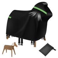 ABDECKUNG für Holzpferd 160 x 110 x 70 cm Wasserdicht Schwarz - Schwarz, Kunststoff (70/160/110cm)