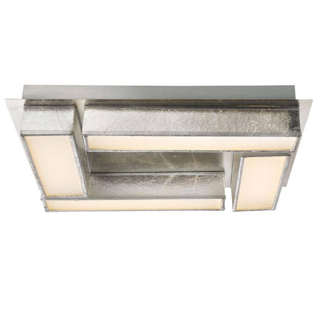 LED DECKENLEUCHTE AMY I Metall Silber - Silberfarben, Metall (30/30/8.5cm) - Globo Lighting