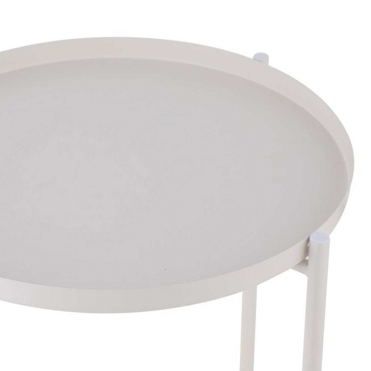 BEISTELLTISCH - Metall - Weiß, Kunststoff/Metall (45/45/53cm) - home24