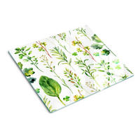 GLASPLATTE 60x52 cm Kräuter Unkraut - Grün, Glas (60/0.4/52cm) - TULUP
